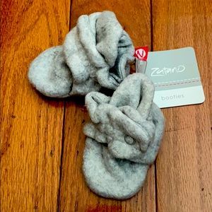 Zutano Baby Booties Heather Grey 3 months NWT